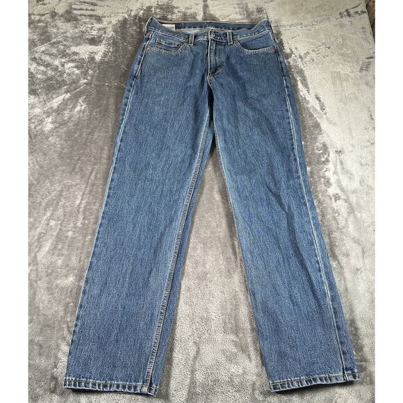 Levis 550 Jeans‎ Mens 30x32 Blue Dark Wash Relaxed Fit Cowboy Biker Worker Denim - Picture 2 of 14
